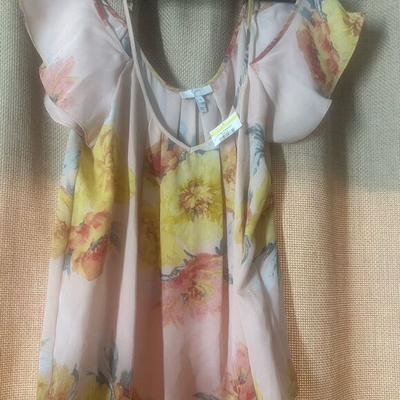 Joie Size S Silk Floral Print Flutter NWT - Picture 6 of 7
